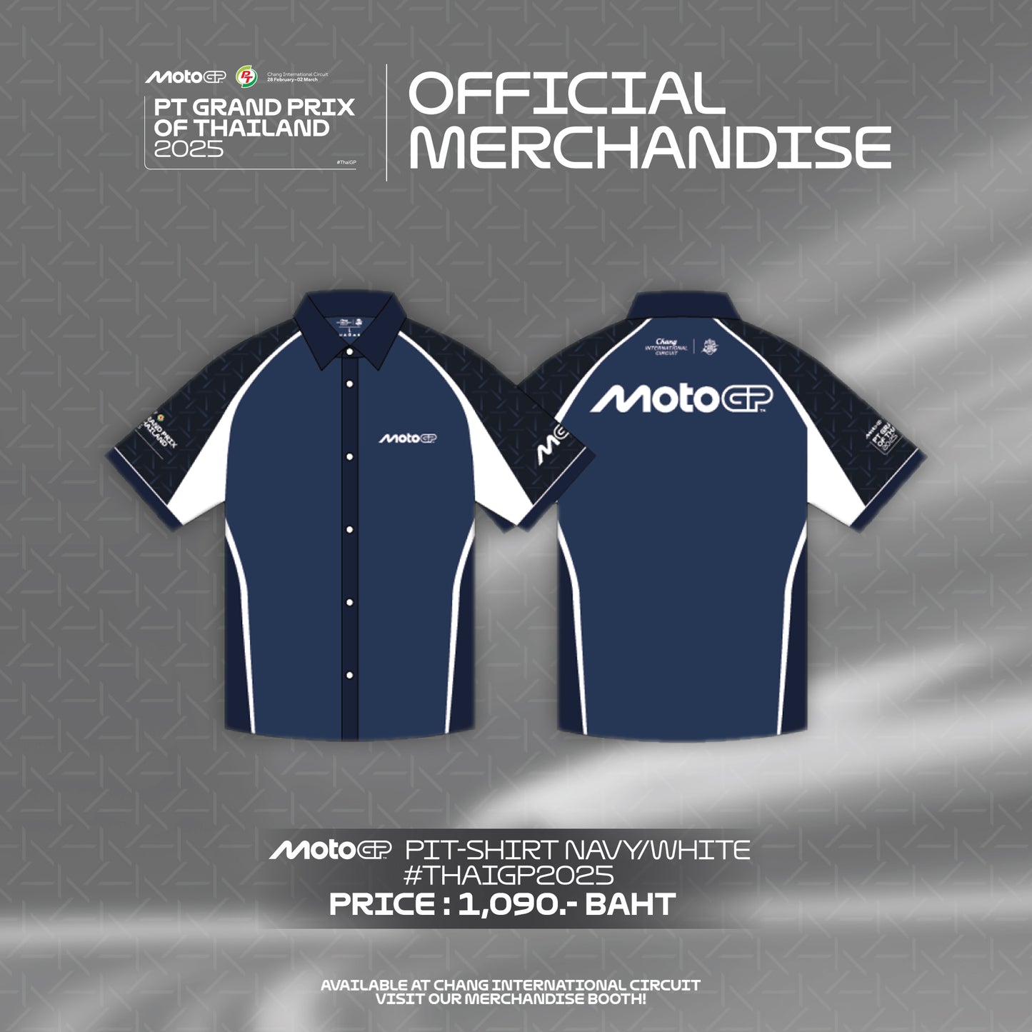 MotoGP™ PIT-SHIRT NAVY/WHITE #THAIGP2025