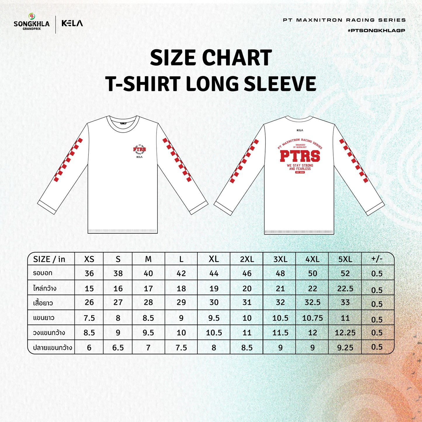 KELA x PTRS WHITE T-SHIRT LONG SLEEVE 2025 / เสื้อยืดแขนยาวสีขาวสกรีนลาย