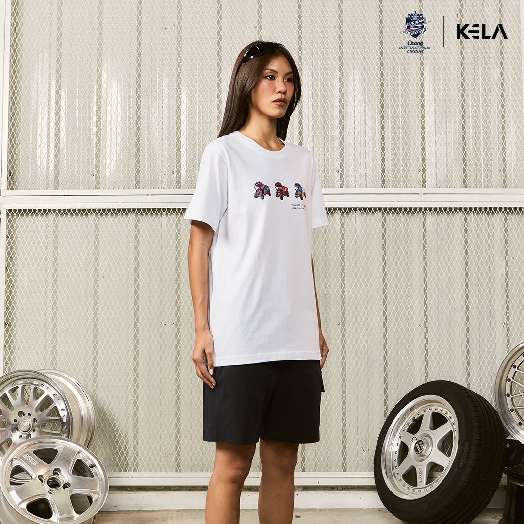 KELAXBRIC WHITE MINI THAI SHUTTLE T-SHIRT 2025