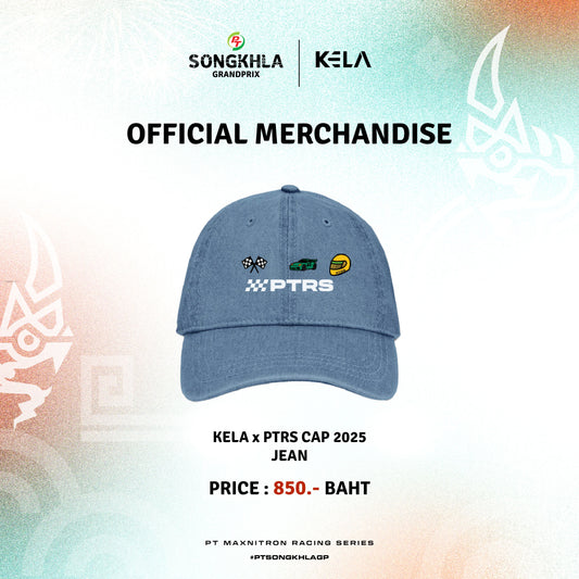 KELA x PTRS CAP 2025 JEAN / BLACK / หมวกแก๊ป + หมุดตกแต่ง