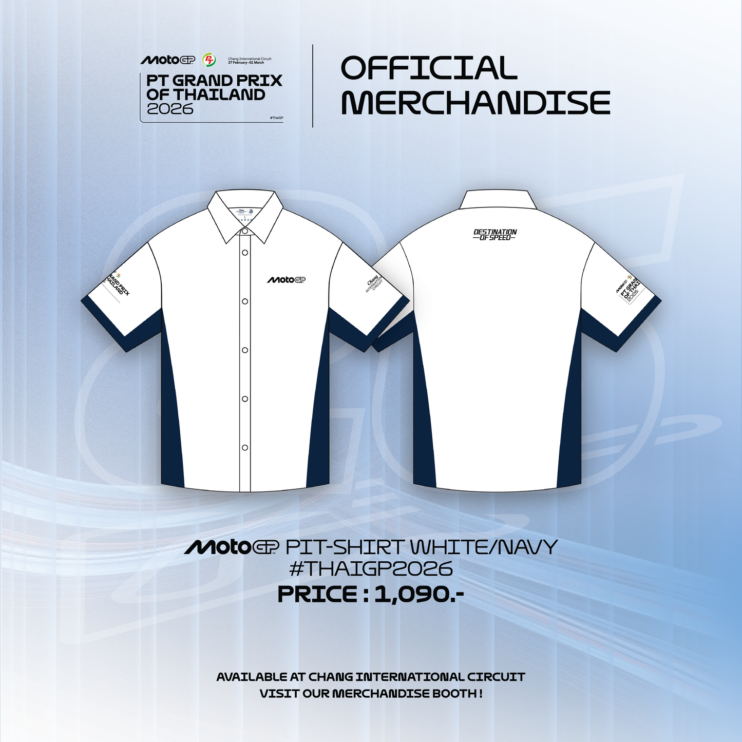 MotoGP™ PIT-SHIRT WHITE/NAVY #THAIGP2026