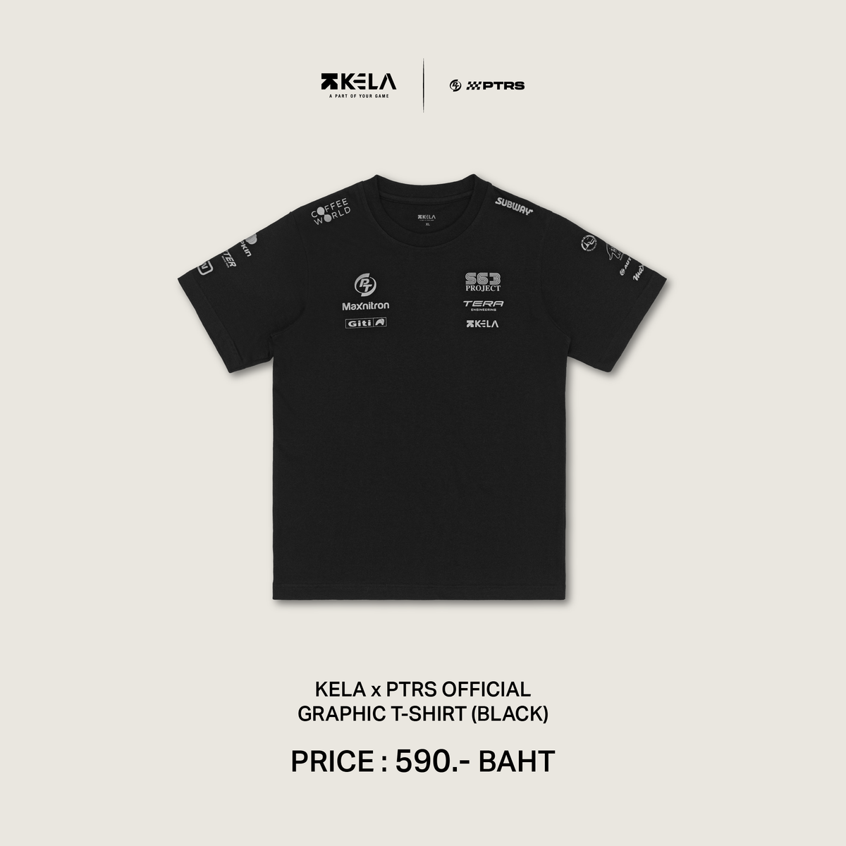 KELA x PTRS OFFICIAL GRAPHIC T-SHIRT (BLACK)