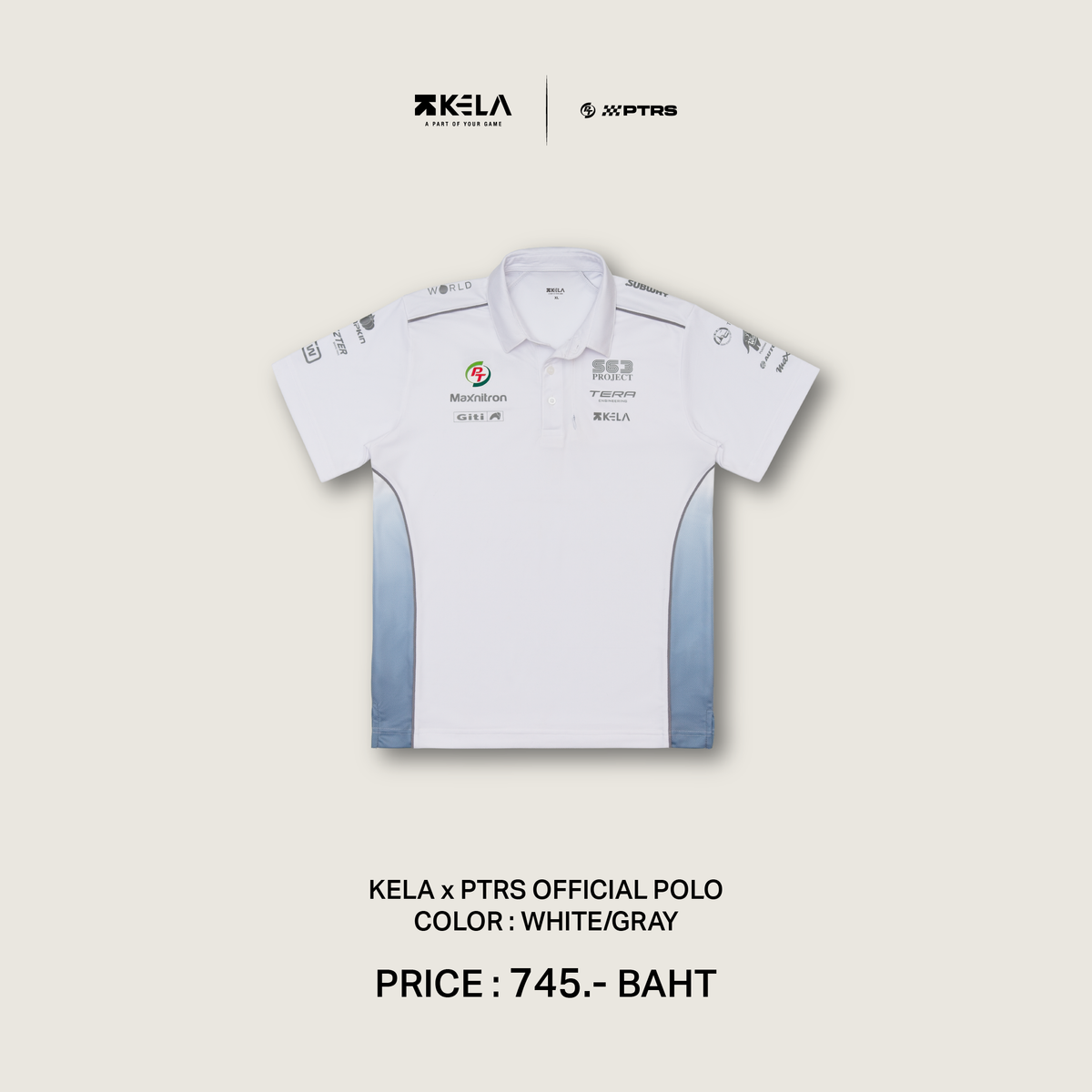 KELAxPTRS OFFICIAL POLO 2026 WHITE/GRAY