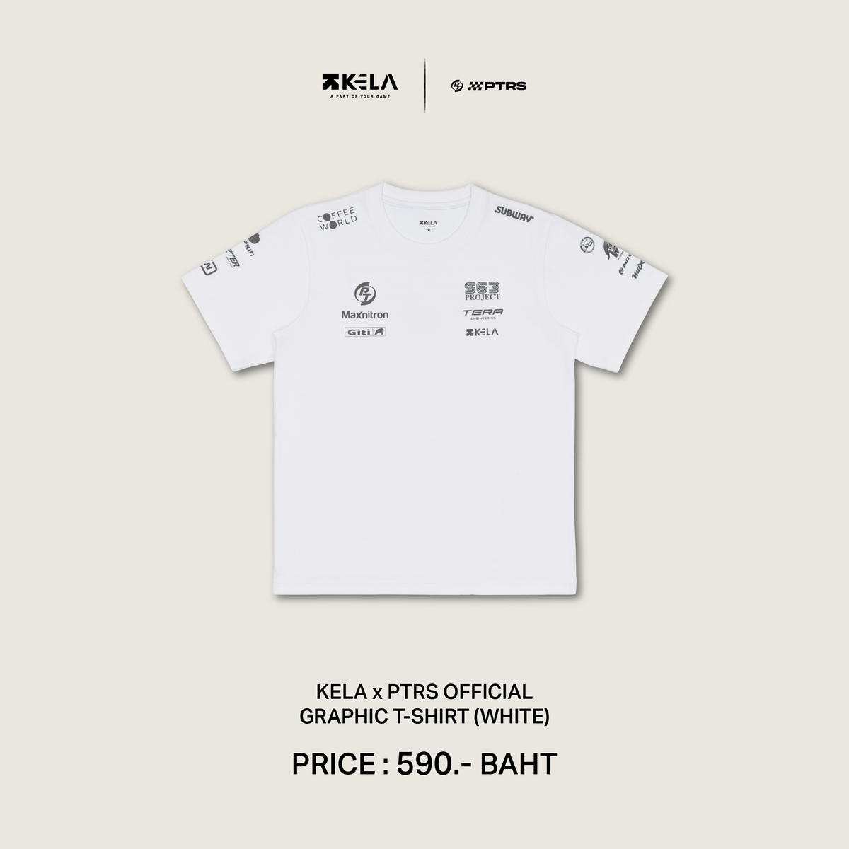 KELA x PTRS OFFICIAL GRAPHIC T-SHIRT (WHITE)