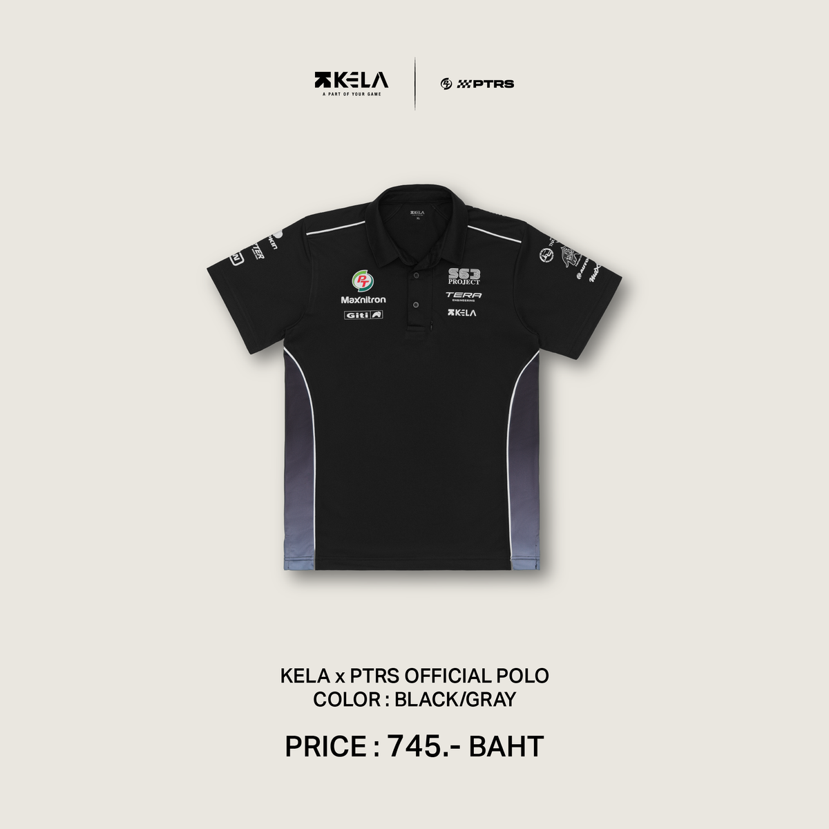 KELAxPTRS OFFICIAL POLO 2026 BLACK/GRAY